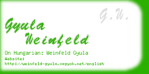 gyula weinfeld business card